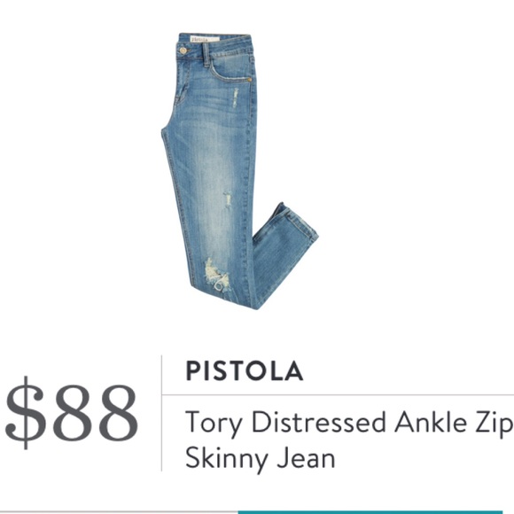 Pistola Tory Split Hem Zipped Ankle Skinny Jeans 28 6 - Picture 11 of 11